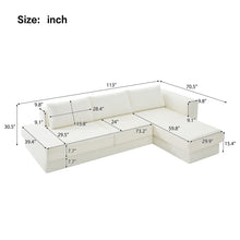 Load image into Gallery viewer, L-Shaped Modular Sofa With Double Layer Cushion