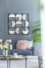 Load image into Gallery viewer, Eclectic Styling Metal Beaded Wall Mirror With Contemporary Design For Bedroom, Liveroom & Entryway