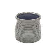 Load image into Gallery viewer, Striped Round Pot Planter (487411) - Gray