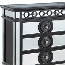 Load image into Gallery viewer, Solid Wood Mirrored Eight Drawer Double Dresser - Black / Silver