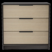 Load image into Gallery viewer, Three Drawer Dresser - Black / Light Oak