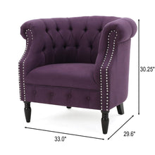 Load image into Gallery viewer, Celestialis - Upholstered Club Chair With Tub Design And Rolled Recessed Armrests