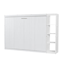 Load image into Gallery viewer, Murphy Bed With Bookshelf And Storage