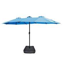 Load image into Gallery viewer, Double- Sided Outdoor Market Umbrella With Lights And Base