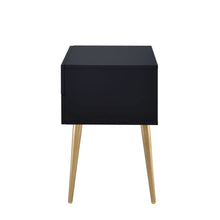 Load image into Gallery viewer, End Table With Two Drawers - Black And Gold