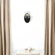 Load image into Gallery viewer, One Light Wall Light With Clear Glass Shade - Matte Black