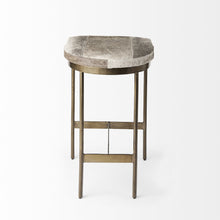 Load image into Gallery viewer, Iron Backless Bar Chair - Light Gray