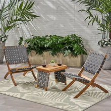 Load image into Gallery viewer, Kayla - Outdoor Foldable 2 Seater Chat Set - Brown / Gray