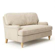 Load image into Gallery viewer, Loveseat Sofa, Upholstered Small Couch For Living Room - Cream Beige