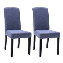 Load image into Gallery viewer, Upholstered Polyester Dining Parsons Chairs (Set of 2) - Navy Blue
