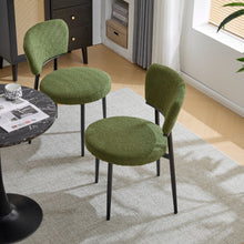 Load image into Gallery viewer, Upholstered Dining Chair (Set of 2) - Green Fabric