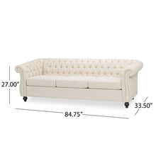 Load image into Gallery viewer, Chesterfield Style 3 Seater Sofa With Deep Button Tufting