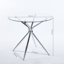 Load image into Gallery viewer, Compact Dining Table With Glass Top