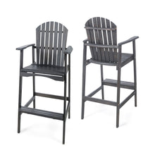 Load image into Gallery viewer, Outdoor Acacia Wood Adirondack Barstools (Set of 2)