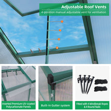 Load image into Gallery viewer, Polycarbonate Walk-In house, Raised Base For Outdoor In All Season