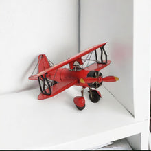 Load image into Gallery viewer, Hand Painted 1933 G5 Bi Plane Model Airplane - Red / Black
