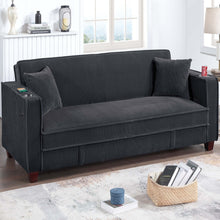 Load image into Gallery viewer, Modern Convertible Sofa With Hidden Storage USB Port, Cup Holder