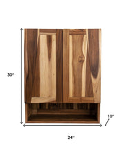 Load image into Gallery viewer, Solid Teak Wood Wall Mounted Accent Cabinet - Shades Of Brown