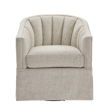 Load image into Gallery viewer, Solitude - Skirted Swivel Accent Chair With Hemp Like