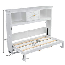Load image into Gallery viewer, Murphy Bed With Charging Station And Drawer