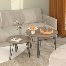 Load image into Gallery viewer, Round Nesting Coffee Table For Living Room (Set of 2)