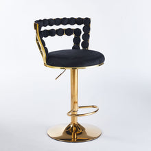 Load image into Gallery viewer, Modern Bar Chair With Iron Tube Legs, Soft Cushions And Comfortable Backrest (Set of 2)
