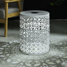 Load image into Gallery viewer, Modern Iron Solar Side Table With Built - In Light