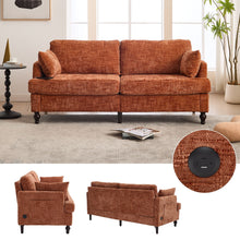 Load image into Gallery viewer, Chenille 2 Seater Sofa With LED Light, USB Charging Port, And Storage Bag