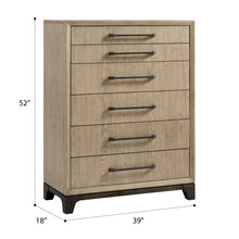 Load image into Gallery viewer, 6 Drawer Chest With Smooth Glides - Brown