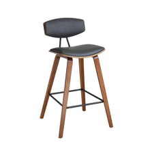 Load image into Gallery viewer, Iron Low Back Bar Height Bar Chair - Gray And Brown