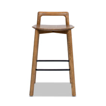 Load image into Gallery viewer, Sven - Modern Minimalist Low Back Counter Stool - Dark Brown Walnut