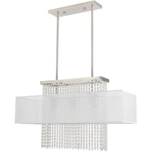 Load image into Gallery viewer, 26'' Three Light Dimmable Chandelier With Shades - Nickel