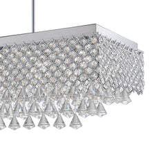 Load image into Gallery viewer, Twelve Light Metal Dimmable Chandelier With Shades - Silver / Clear