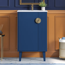 Load image into Gallery viewer, Bathroom Vanity With Sink, Soft-Close Door, Half-Moon Pulls