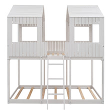 Load image into Gallery viewer, Bunk Bed With Roof, Window, Guardrail, Ladder