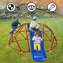 Load image into Gallery viewer, Innovative Dome Climber With Slide And Climbing Stones - Blue / Red