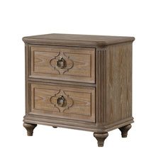 Load image into Gallery viewer, 1 Piece Nightstand, Bedside Table With USB A And USB C Ports - Oak / Rustic