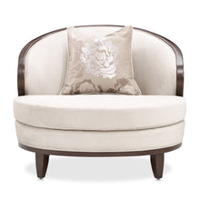 Load image into Gallery viewer, Camellia Field - Velvet Matching Chair - Beige / Dark Brown