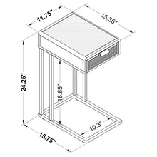Load image into Gallery viewer, Kenneth - C Shape Side Table With Single Drawer - White