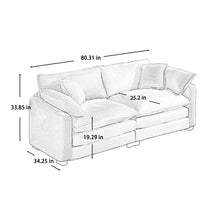 Load image into Gallery viewer, Elegant Oversized Sectional Sofa Set With Deep Seats And Flexible Layout