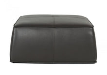 Load image into Gallery viewer, Faux Leather Cocktail Ottoman - Slate Gray