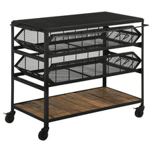 Load image into Gallery viewer, Ingalls - Accent Storage Cart With Casters, Shelves - Black