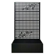 Load image into Gallery viewer, Planter Box With Trellis, Outdoor Raised Garden Bed With Privacy Screen Lattice Panels For Patio - Black