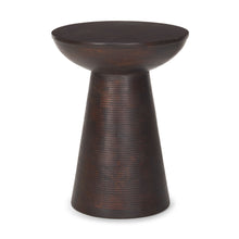 Load image into Gallery viewer, Redwood Solid Wood Round Pedestal End Table - Red