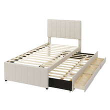 Load image into Gallery viewer, Upholstered Design Platform Bed With Trundle