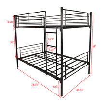 Load image into Gallery viewer, Space Saving Bunk Bed With Metal Frame And Ladder