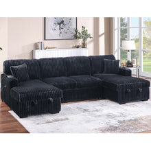 Load image into Gallery viewer, Convertible Sectional Upholstered Sleeper Sofa With Storage Chaise