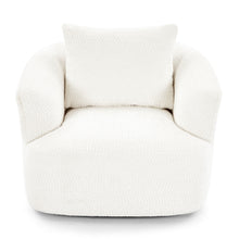 Load image into Gallery viewer, 360° Swivel Barrel Sofa Chair With Throw Pillow, Upholstered Accent Chair