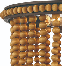 Load image into Gallery viewer, Unique Statement Two Light Metal Dimmable Flush Chandelier - Brown / Black