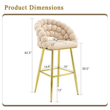 Load image into Gallery viewer, Bubble, Ball Chain Tufted Bar Chairs For Kitchen Island & Home Bar (Set of 2)